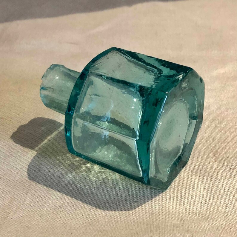 19th Century Blown Mold Ink Bottle - Etsy