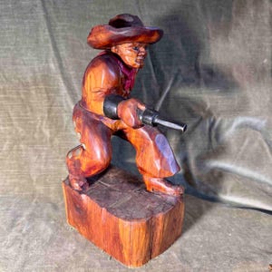 Vintage Cowboy Carving