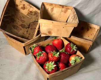Vintage Wooden Strawberry Baskets