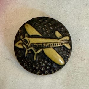 Vintage Bakelite Airplane Button