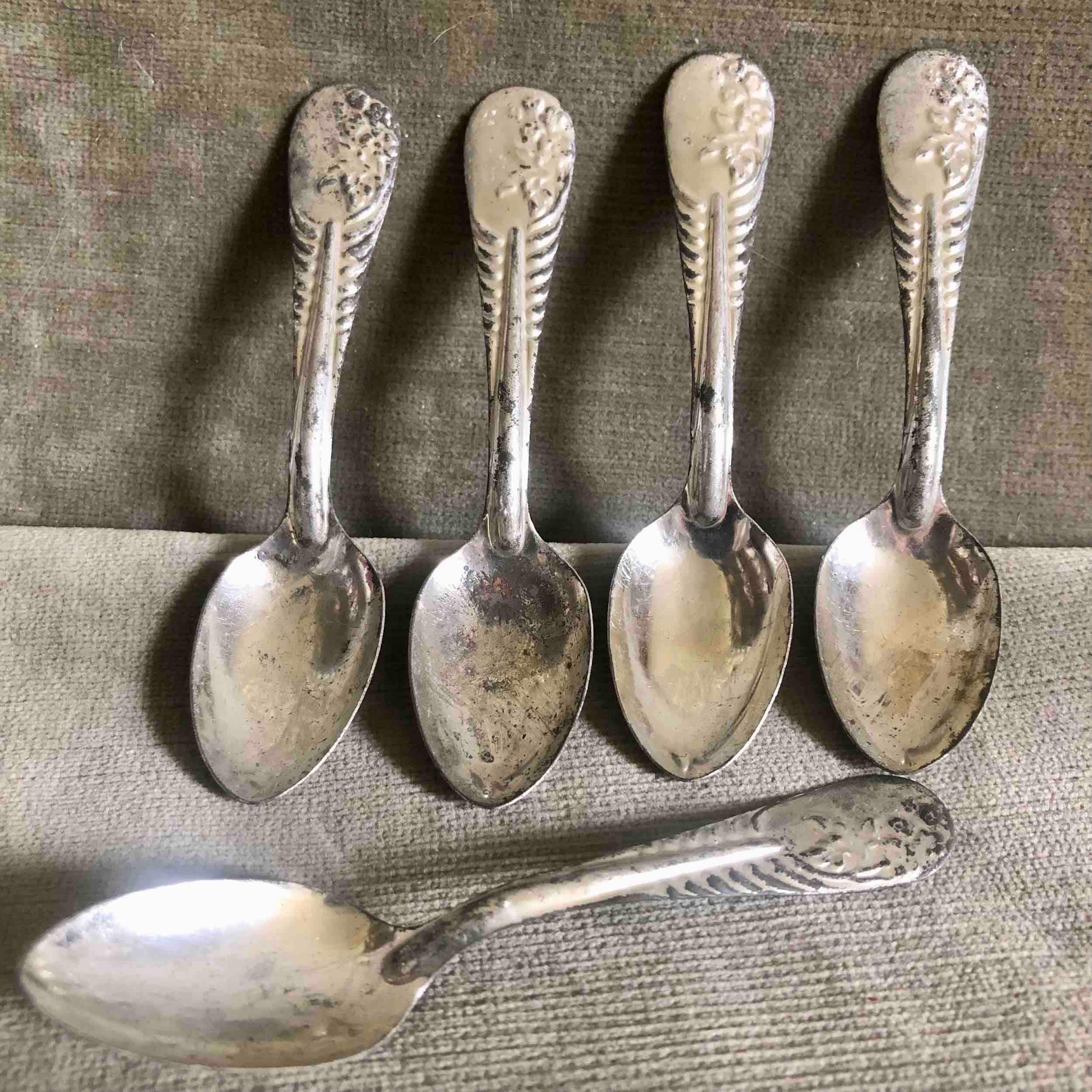 ヴィンテージ刻印入りブリキ製アイスクリーム/キャンディスプーン