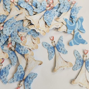 Angel Confetti, Blue Angel Party Decorations, Angel Craft, Pretty Paper Angels, Made in America, Angel Card Inserts
