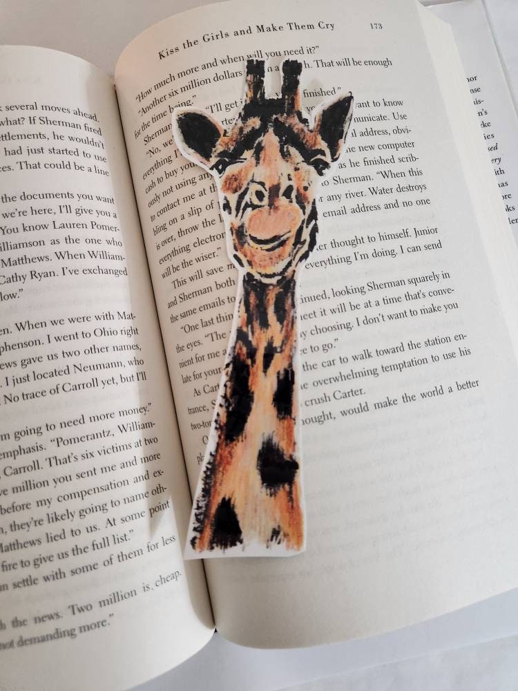 Goofy Giraffe Bookmarks, Cut Out Giraffe Bookmarks, Zoo Animal