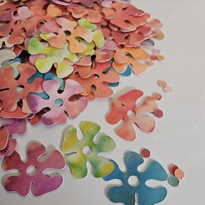 Watercolor Flower Confetti: Colorful Party Table Decoration