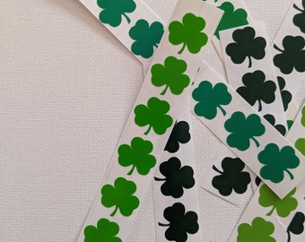 Shamrock Vinyl Stickers (49)/Waterproof Stickers/ St. Patrick's Day Stickers