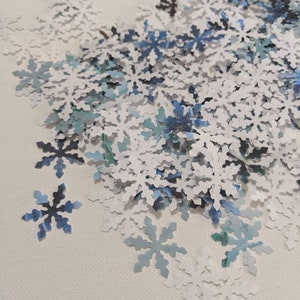 Snowflake Confetti (1000+), Winter Paper Confetti, Christmas Party Decoration, Made in America, Snowflake Card Inserts