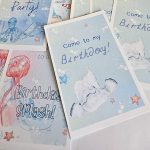 Sealife Kids Birthday Cards: Ocean Creature Bundle