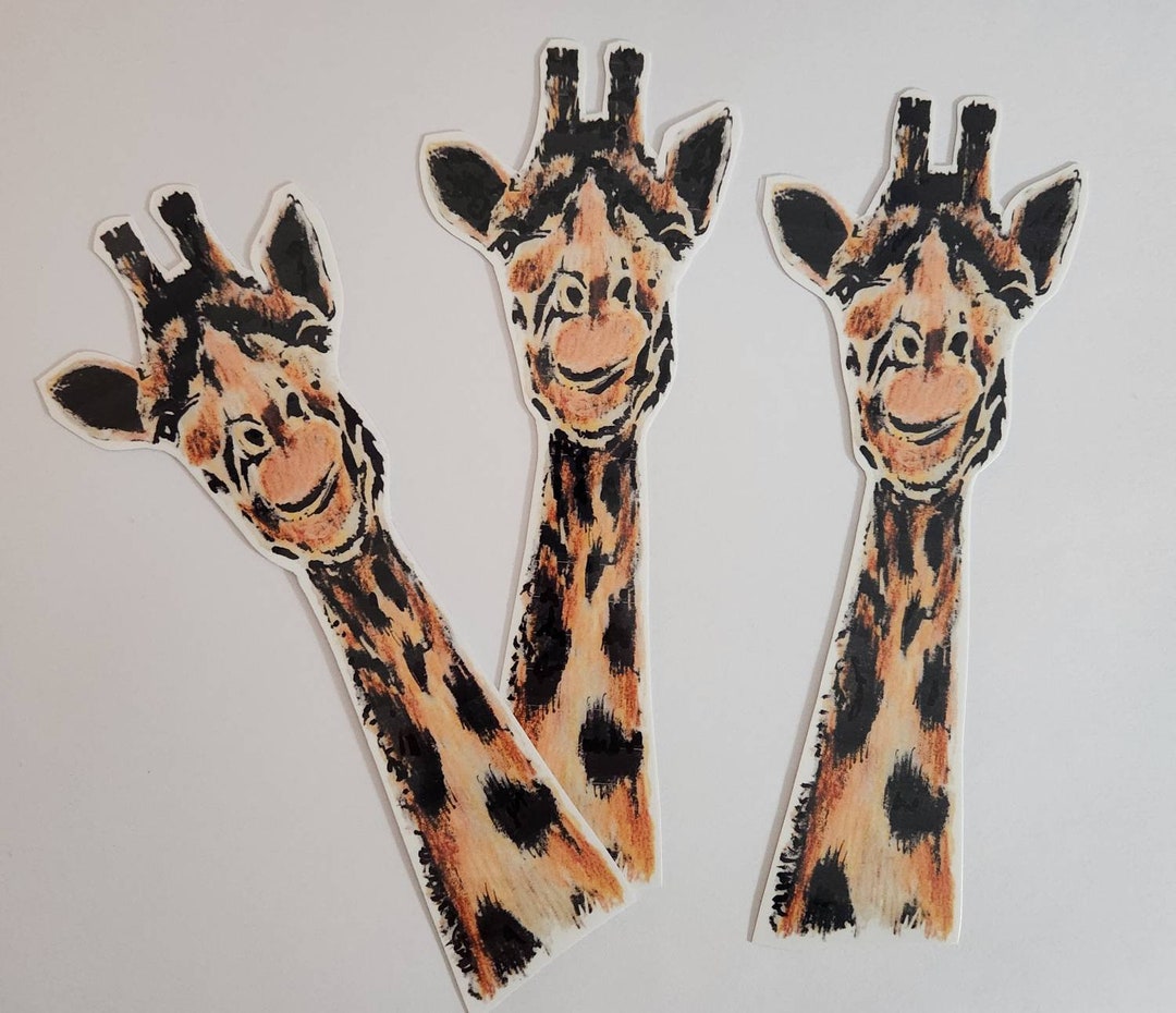 Goofy Giraffe Bookmarks, Cut Out Giraffe Bookmarks, Zoo Animal