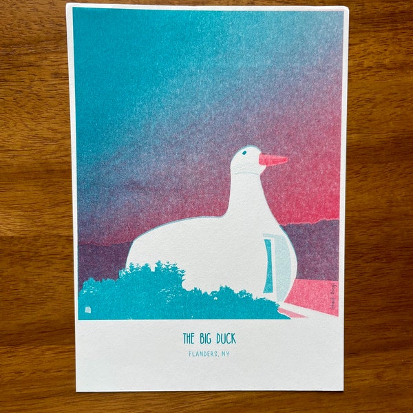 Big Duck risograph prints (5x7 in)