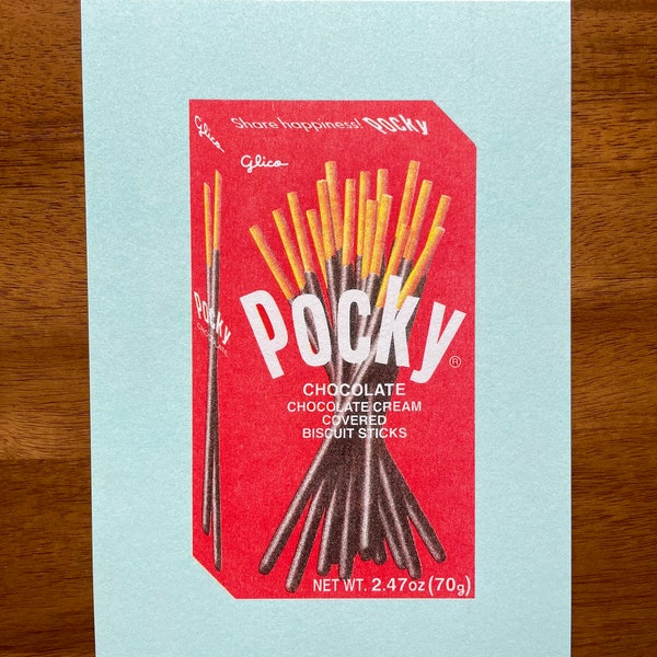 Pocky classic risograph prints (5x7 in)