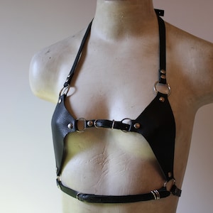 Solas Leder Gothic Fetisch Bikini Oberteil