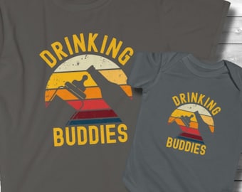 Uncle Nephew Matching Shirt, "Drinking Buddies" TShirt, Uncle Baby T Shirt, Uncle Niece Shirt, Matching Shirt Set, Uncle To Be, Uncle Gift