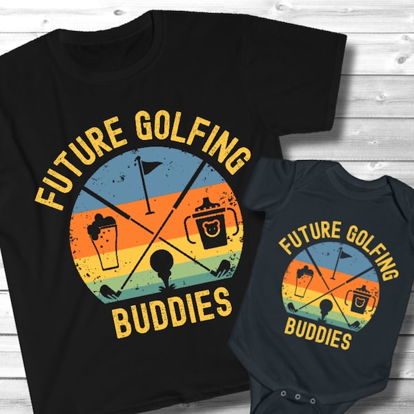 Dad Baby Matching Shirts, "Future Golfing Buddies" T Shirts, Golf Dad Gift, Father Son TShirts, Daddy Daughter Tee, Golfing Bodysuit