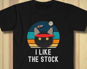 Camiseta "To The Moon", camiseta "I Like The Stock", camiseta GameStonk, camiseta GME, regalo del mercado de valores, comerciante intradía