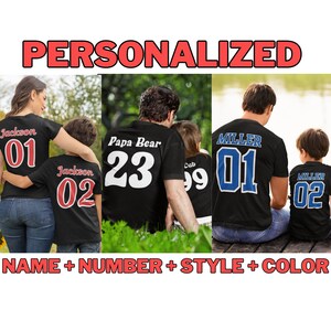 Personalized Dad Shirt, Customized Last Name TShirt, Father Son Matching Outfit, New Dad Father&#39;s Day Gift, Daddy and Me, Family Surname Tee