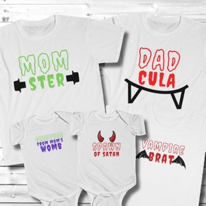 Momny and Me Halloween Shirt, &quot;Momster&quot; TShirt, Matching Family Costumes, Monster Mom T Shirt, Mama and Baby Halloween Tees, Mother Daughter