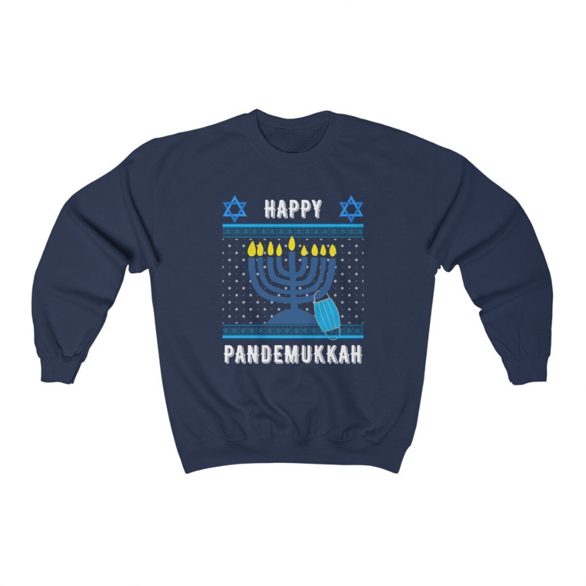 Funny Ugly Hanukkah Sweater Hanukkah in Quarantine Sweater Etsy