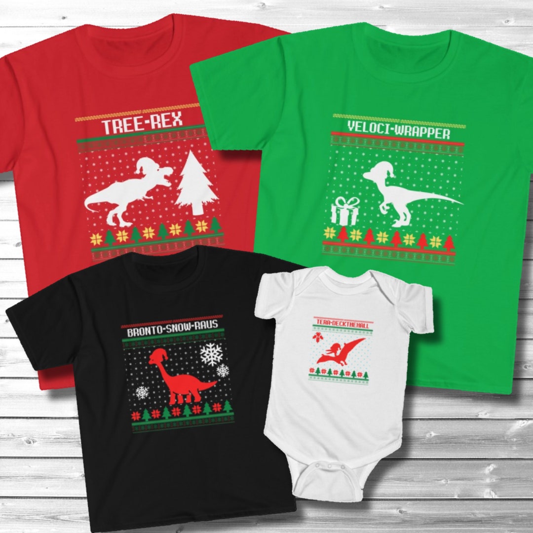 Christmas Dinosaur Shirts, 