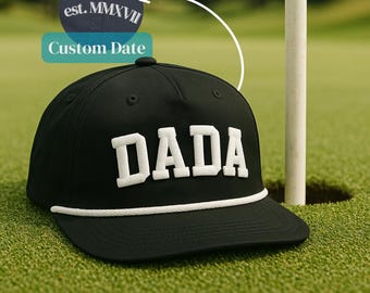 Gorra de golf personalizada para papá, regalo personalizado para el día del padre, gorra de golf con cuerda, gorra Dada, nuevo papá, futuro papá, regalo divertido para golfistas