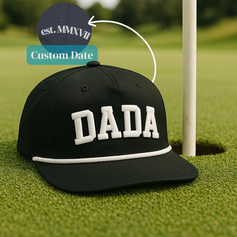 Dada Ropes Custom Golf Hat for Dad, Personalized Father's Day Gift, Golf Rope Cap ...