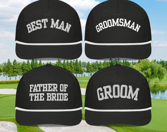 Gorras de golf personalizadas para despedidas de soltero, gorras de cuerda para novios y padrinos, gorras de golf bordadas para bodas, regalos personalizados para padrinos de boda, gorras de golf