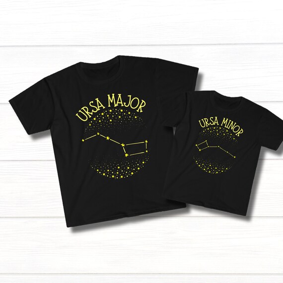 Custom Zodiac Constellation Shirt, Mom Baby Matching Astrology Outfit, Personalized Mother Daughter Space T-Shirt, Star Sign Birthday TShirt