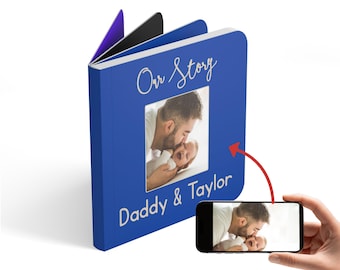 New Dad Father's Day Gift, Personalized Board Book, "Our Story" Photo Keepsake Gift for Dad, Gift from Baby, Custom Gift from Wife