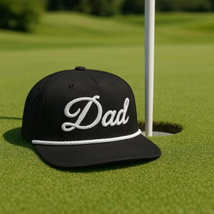 Custom Golf Hat For Dad, Personalized Retro Rope Cap, Father&#39;s Day Gift for Golfer, Custom Dad Golfing Snapback, Gift for New Father