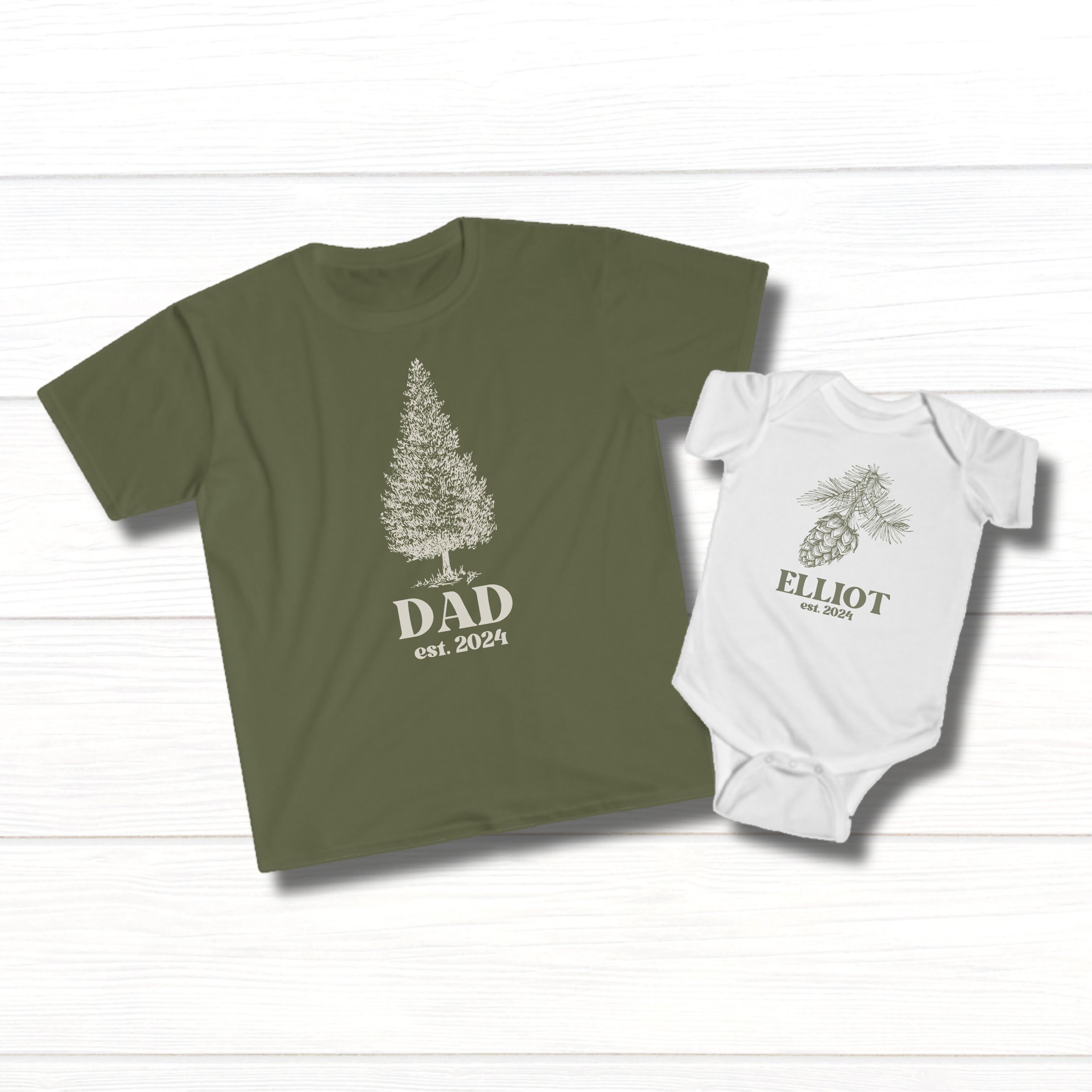 Coppia Tshirt E Body Neonato Padre Figlio Festa Del Papà Tigre & Baby Tigre - Idea Regalo - Foto 3