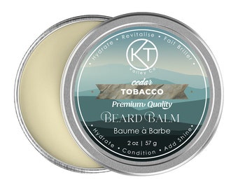 Naturalny balsam do brody Cedar Tobacco. Ręcznie robiony balsam do brody dla mężczyzn. Organiczny balsam do brody. Dodaj połysku. Zmniejsz swędzenie brody. Promuj zdrową brodę.