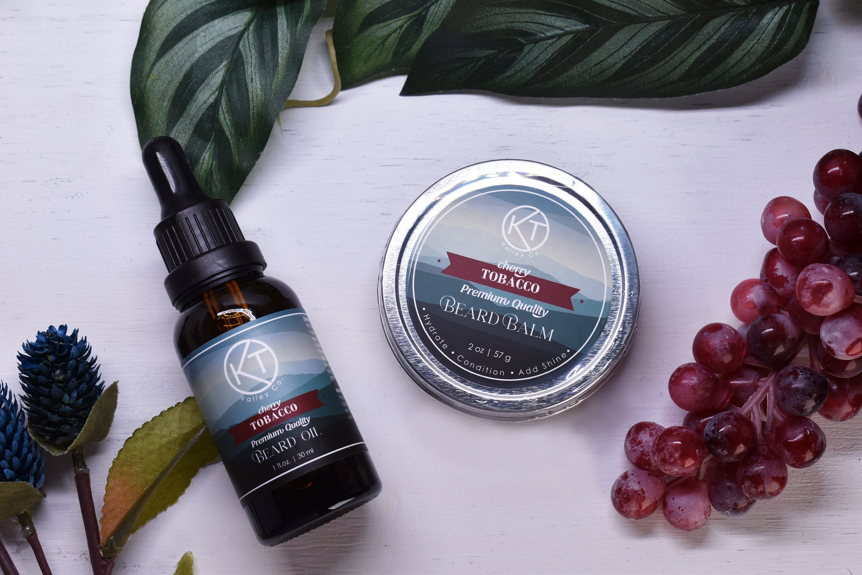 Natural Cherry Tobacco Beard Care Kit. Holiday Handmade Beard Gift Set for  Men. Perfect Customized Gift Him. Proudly Made in Canada