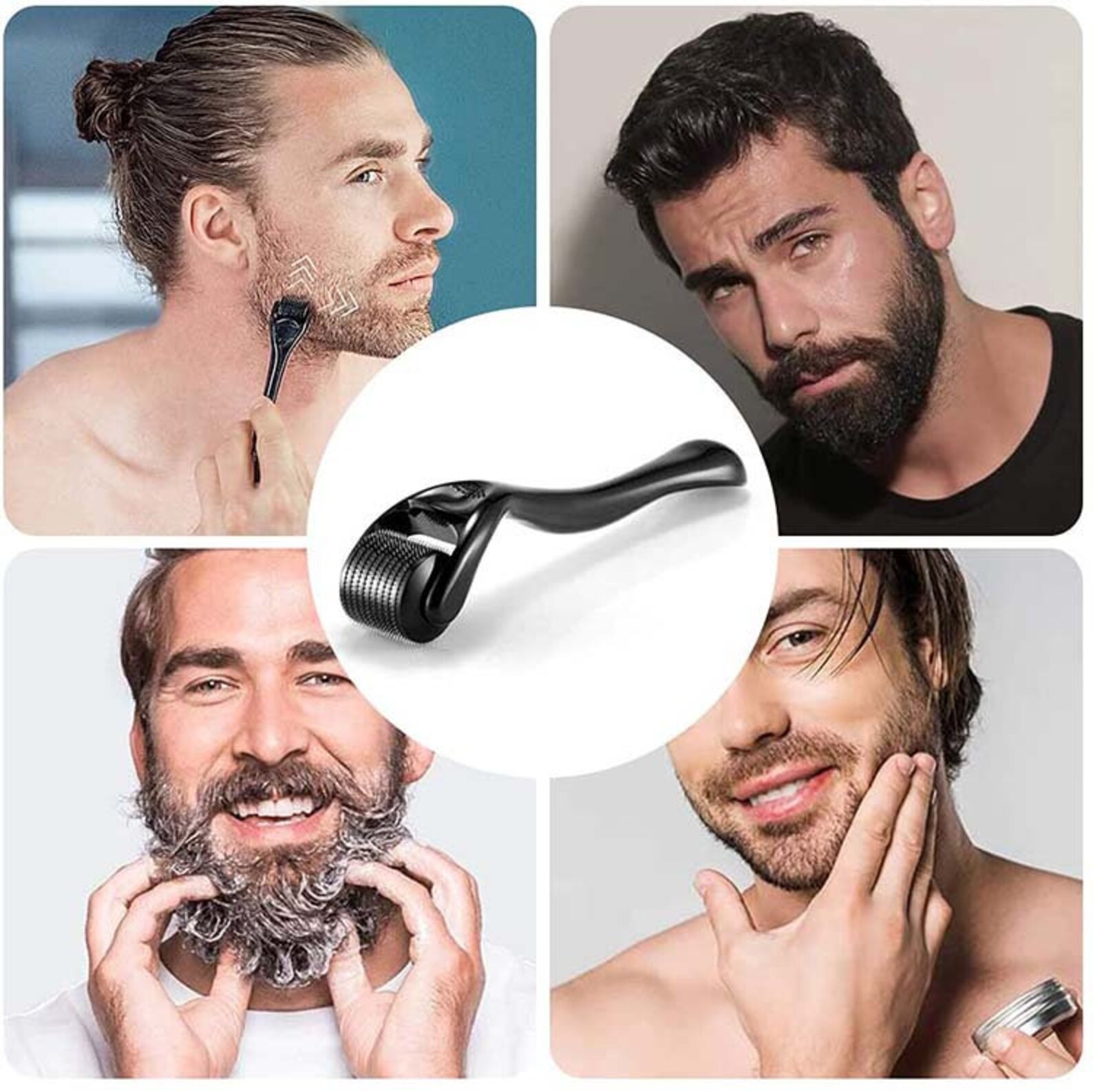 Natural Beard Growth Kit for Men. Beard Hair Roller Set. Derma Etsy