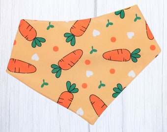 Carrot Pet Bandana, Cute Vegetable Bandanas, Easy Release Hook and Loop Fastening, Cute Gifts for Cat Owners, Dog Neckwear Gift Ideas