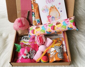 Personalised Cat Birthday Gift Box, Gotcha Day Presents, Pet Fosterversary Gift Ideas, Handmade Catnip Toys, Gifts for Cat Lovers