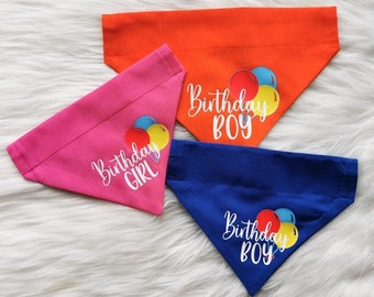 Over Collar Cat and Dog Birthday Bandana, Gotcha Day Bandana, Fosterversary Gift Ideas, Pet Parent Presents, Happy Birthday Presents