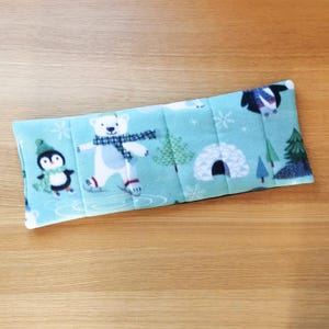 Fleece Pet Window Mat With Non-Slip Backing, Three Sizes Available, Gifts for New Cat and Dog Owners, Bird Watching Mat for Indoor Cats Blue Polarbears