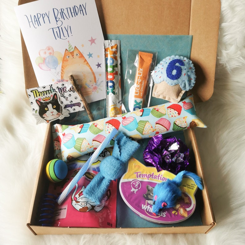Personalised Cat Birthday Gift Box Gotcha Day Presents Pet Etsy