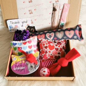 Valentines Day Cat Gift Box, Handmade Catnip Toys, Gifts for Cat Lovers, My Valentine Has Paws, Crazy Cat Lady Presents, Cute Valentine Gift