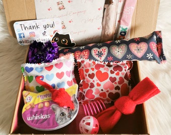 Valentines Day Cat Gift Box, Handmade Catnip Toys, Gifts for Cat Lovers, My Valentine Has Paws, Crazy Cat Lady Presents, Cute Valentine Gift