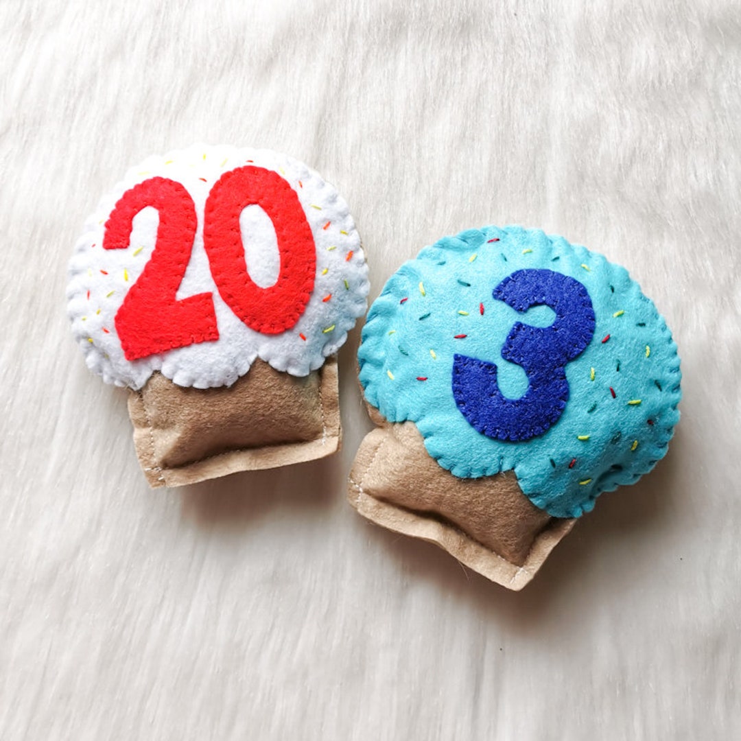 Personalised Catnip Toy Birthday Cupcake, Handmade High Quality Gotcha