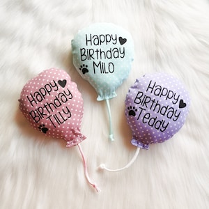 Personalised Catnip Fabric Birthday Balloon, Gotcha Day Gift, Cat Birthday Present, Crazy Cat Lady Gifts, Handmade Catnip Fosterversary Gift