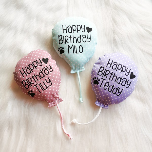 Personalised Catnip Fabric Birthday Balloon, Gotcha Day Gift, Cat Birthday Present, Crazy Cat Lady Gifts, Handmade Catnip Fosterversary Gift