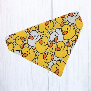 Duck Design Over The Collar Cat and Dog Bandana, Slide On Pet Fashion Accessories, Sizes Small To Large, Cute Kawaii Gifts for Pet Lovers