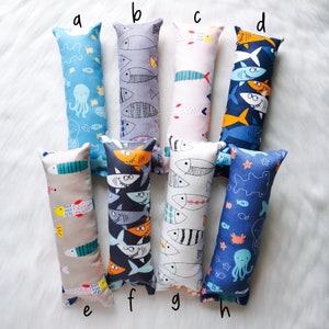 Handmade 8" Catnip Kickers in Sea and Fish Themed Fabric, High-Quality Catnip Kickers, Gifts for Cat Lovers, Cute Cat Birthday Presents