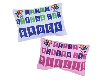 Happy Gotcha Day Personalised Catnip Cat Toy Pillow, Filled With Strong Smelling Catnip, Gotcha Day Gifts for Cat Lovers, Cute Cat Toys