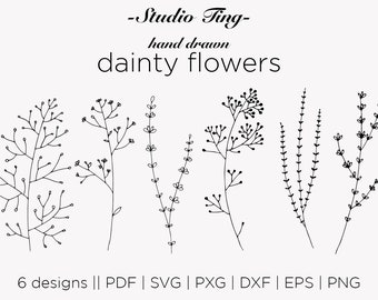 Download Dainty Flower Svg Etsy
