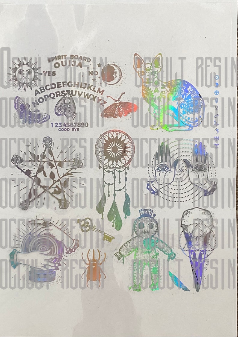 Paper, Party & Kids Paper Resin Insert Resin Decal Foiled Resin Insert