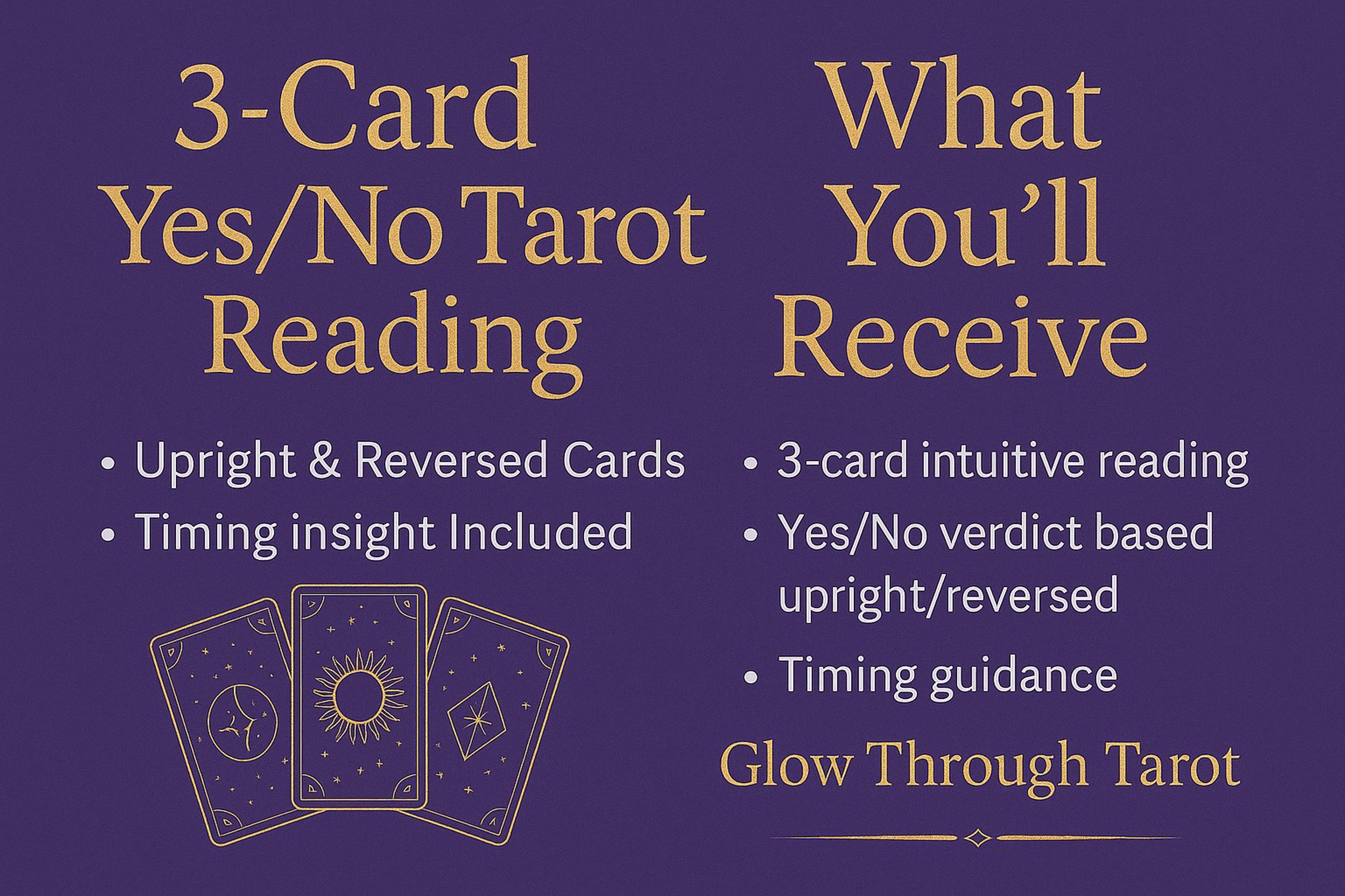 3-card Yes or No Tarot Reading | Upright & Reversed Cards | Fast