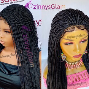 Micro Box Braids Wig for Black Women Knotless Full Lace Front - Etsy