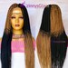 Reversed Ombre Box Braided wig for black women Full lace front wig human hair cornrow knotless braid faux loc dreadlock tribal passion twist 